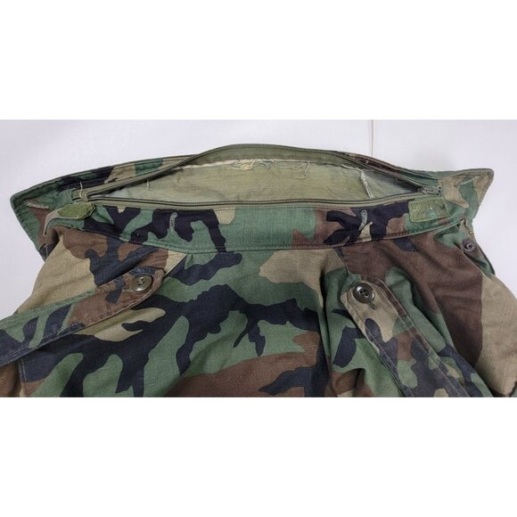 Camouflage Military Cold Weather Field Coat M-65 Vintage Small Reg Broke Zipper - Picture 14 of 16